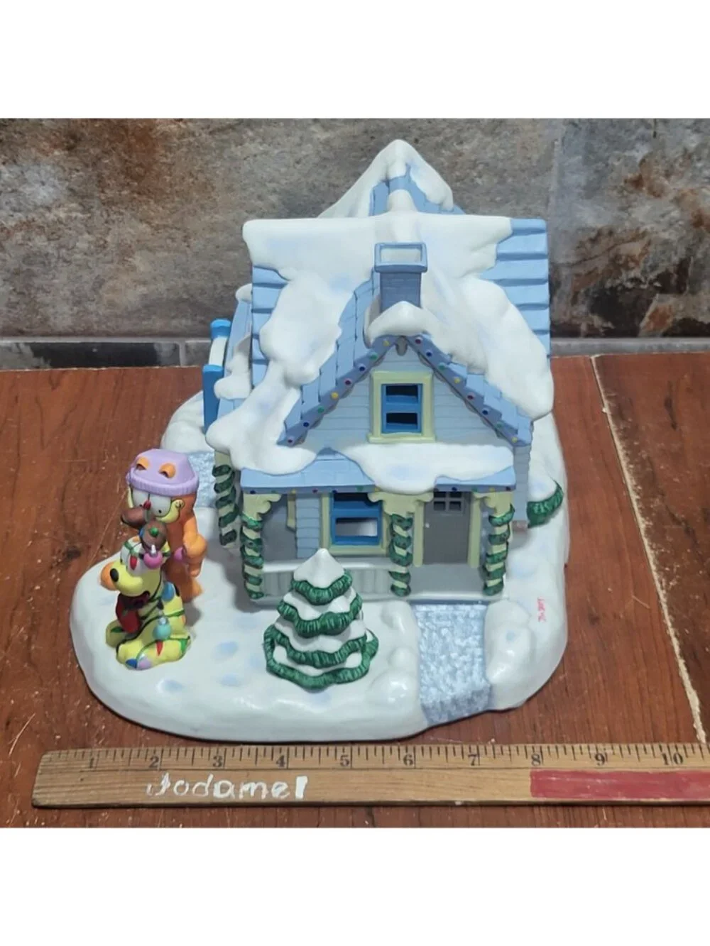 Vintage Danbury Mint Garfields Christmas Village The Bed & Breakfast Jim Davis N